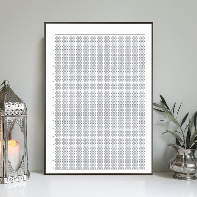 kalendarz tygodnie życia w plastikowej ramce do postawienia na półce