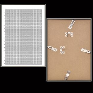 kalendarz życia w tygodniach w ramce plastikowej pokazany z przodu i z tyłu do zawieszenia na ścianie